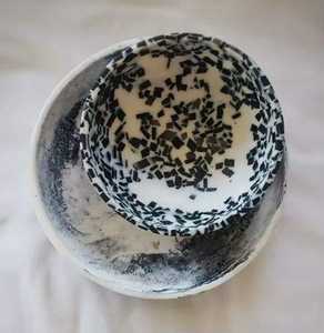 Modern Handmade Resin Salad Bowl Black Swirl Pattern & Aqua Swirl <b>Marble</b> Finish Premium <b>Dinnerware</b> <b>Set</b> for Buffet - Product Image 1