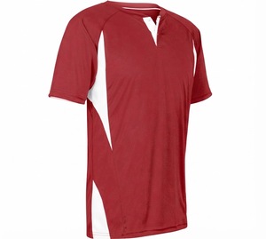 Maillot de baseball unisexe bleu et noir à manches courtes, fermeture boutonnée, tissu en maille respirant, coupe classique, vêtements toutes saisons, col en V - Product Image 5