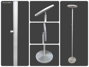 Man Floor Industrial Lumetal Design Adjustable Height LED Dimmable Iron Finish <b>Standing</b> Remote <b>Control</b> Living Room Decoration - Product Image 2