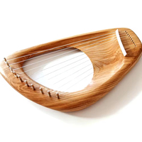 Wooden Lyre Harp Handmade Musical Instrument Wood Frame Carbon Steel Strings Smooth Surface Professional Lyra Harps