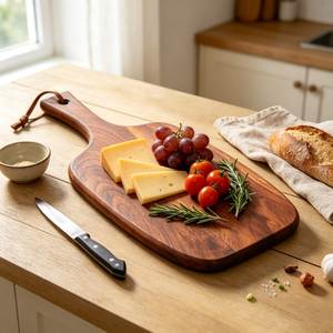 Planche à découper rectangulaire en bois d'olivier CRAFT WORLD EXPORT avec trou de suspension, non toxique, durable, compatible lave-vaisselle, pour couper et servir - Product Image 1