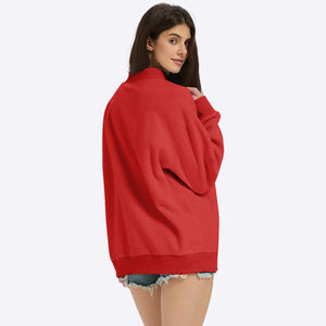 Sudadera de cuello alto reversible de algodón para mujer, con logotipo personalizado, estilo oversize, superventas - Product Image 6