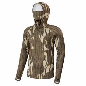 Sudadera de Camuflaje para Caza con Máscara Facial, Impermeable, Cortavientos, Transpirable, Ligera, de Manga Larga, con Diseño Táctico Estampado - Product Image 5