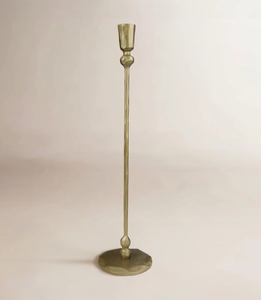 Porte-bougie conique en métal doré, grand chandelier minimaliste, finition texturée, fait main, écologique, élégant, décoration d'intérieur, table - Product Image 1