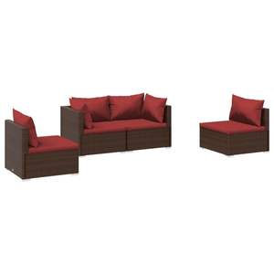 Conjunto de Muebles de Jardín Color Rojo Canela en Tono Marrón - Product Image 2