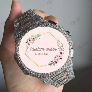 Montre mécanique de luxe pour homme, personnalisée, de haute qualité, classique, carrée, avec diamant Moissanite D VVS1 de 41 mm, prix d'usine, prête à être expédiée - Product Image 4