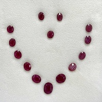 Haute Qualité Naturel Birmanie Rubis Ovale Coupe Pierres Précieuses Lâches Disposition Ensemble Bijoux Conception Exclusive Pierre De Rubis Chauffée Du Fabricant