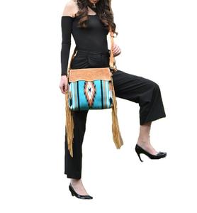 2025 Designer Eco-Friendly Bohemian Women's Winter Travel Leather Crossbody <b>Handbag</b> Durable <b>Nylon</b> Canvas Lining Open Closure - Product Image 1