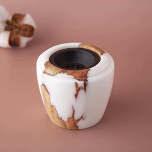 Brûleur d'encens arabe rond en bois et résine de qualité supérieure, vente en gros - Product Image 1