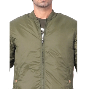 Chaqueta Bomber Personalizada para Hombre, Bordado Personalizado con su Propio Logotipo, Insignia Frontal y Cierre de Cremallera - Product Image 5
