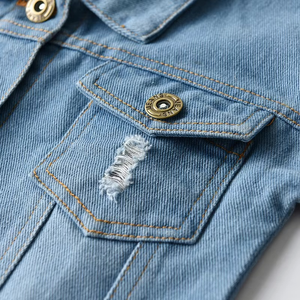 Veste en jean boutonnée pour enfants et tout-petits, collection Printemps-Automne 2026, pour bébés garçons et filles - Product Image 4