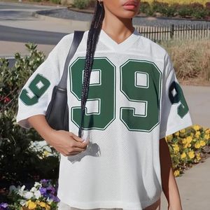 Maillot de football personnalisé en mesh, col en V, manches courtes, impression de numéros sublimés, tenue d'équipe - Product Image 3