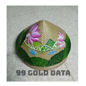 Chapeau conique vietnamien en feuille de palmier naturelle, artisanat fait main, produit d'exportation - Product Image 3