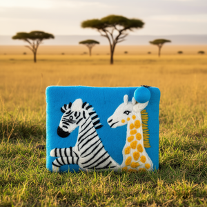 Porte-monnaie en feutre GirafeXZebra - Product Image 3
