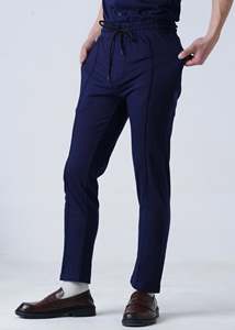 Ensemble de survêtement pour homme, bleu marine, deux pièces, chemise à manches courtes boutonnée + pantalon slim, tenue décontractée - Product Image 6