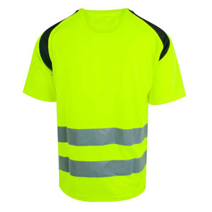 Hot Sale Short Sleeve Safety T-Shirts Round Neck Men Quick Dry High Visibility Reflective Construction Working T-Shirts - Product Image 2