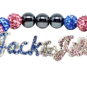 Pulsera de Cristal Rosa y Azul con Cuentas Elásticas, Joyería de Moda para Mujer, Regalo Elegante para Uso Diario - Product Image 2