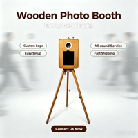 Machine Photobooth Vintage Rétro en Bois, Nouveau Design, pour Mariages, avec Imprimante et Appareil Photo, Fournitures de Fête, Vente en Gros