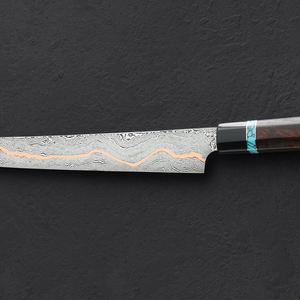 Couteau de boucher artisanal en cuivre damas de qualité supérieure avec manche en bois durable pour la découpe de viande, le façonnage et les tâches de cuisine - Product Image 6