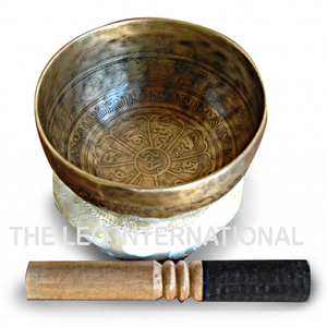 Juego de 7 Cuencos Tibetanos de Aluminio Chapados en Oro, Libres de Metales, para Yoga Budista, Artesanía Religiosa, Sonido de Chakras y Meditación - Product Image 5