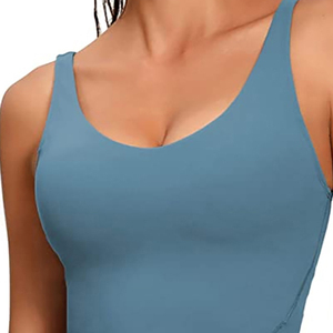 Soutien-gorge de sport en gros pour femmes, tissé, respirant, en Spandex/Coton, avec armatures, bonnets triangulaires, bretelles en Y et dentelle florale - Product Image 6