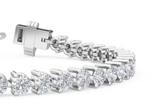 Pulsera de tenis clásica con diamantes cultivados en laboratorio, 5.00 CTW, 7 pulgadas, oro rosa de 9K - Product Image 4