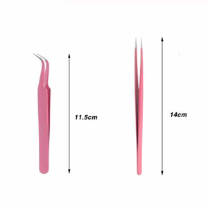 Straight Curved Eyelash Tweezers Nipper Stainless Steel Pointed <b>Clip</b> Makeup Mink Eyelash Extensional Tweezers - Product Image 4