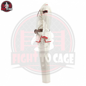 Uniforme de BJJ Estampado con Ribete en Contraste Rojo, de Primera Calidad, Nuevo, Servicio OEM ODM, 2026, Poliéster y Algodón Elásticos - Product Image 3
