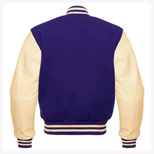 Hot sale Custom Embroidery Leather Sleeve Baseball Varsity Jacket Professional Manufacturer <b>Top</b> Quality Varsity Jacket for man - Product Image 6