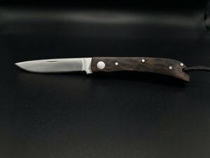 Couteau pliant artisanal DIY en acier inoxydable à lame coulissante, avec étui en cuir OEM, pour la chasse, le camping et la survie, lame Drop Point - Product Image 3
