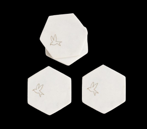 Custom Marble <b>Coaster</b> Set, White Stone <b>Drink</b> <b>Coasters</b> for Wholesale Supply - Product Image 2