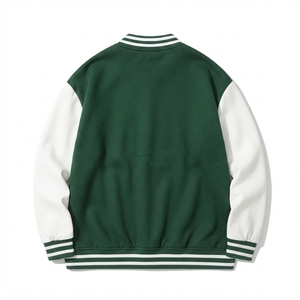 Premium Quality Leather & Wool Varsity <b>Jacket</b> Waterproof Windproof V-Neck Baseball Style Autumn <b>Men's</b> Clothing Sale - Product Image 5