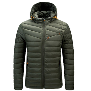 Best Quality Men Puffer <b>Jackets</b> 100% Nylon Stand Collar Front Logo OEM Service New Design Wholesale Price - Product Image 1