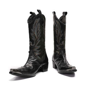 Botas de Vaquero Profesionales, Botas de Montar a Caballo Impermeables, Botas Vaqueras Occidentales de Caza para Hombre, Alta Calidad - Product Image 1