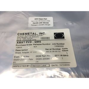 AMAT 0020-23586 ADAPTADOR DE PROTECCIÓN 8"WAFER G-12, 152431 - Equipo y Piezas de Semiconductores de Confianza de Tradicción Global - Product Image 3
