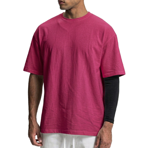 Camisetas Personalizadas de Alta Calidad para Hombre, 230g, 100% Algodón, Anti-Pilling, Cuello Redondo, Talla Grande, Color Sólido - Product Image 3