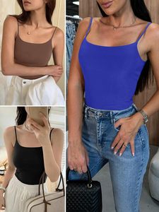 Women's Sweet Camisole <b>Top</b> Soft Cotton Spandex Stretch Ribbed Slim Fit Lightweight Breathable Eco-Friendly Button Casual Summer - Product Image 6