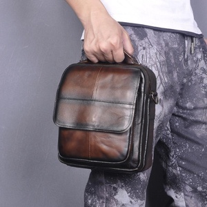 Bolso de Pecho de Cuero Genuino para Hombre, Bolso Bandolera Ligero con Forro de Nailon Clásico, Casual y de Lujo - Product Image 6
