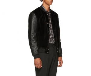 Chaqueta universitaria de lana con logotipo personalizado, mangas de cuero, bordado chenille, chaqueta universitaria de béisbol para hombre, chaqueta de invierno para hombre - Product Image 3