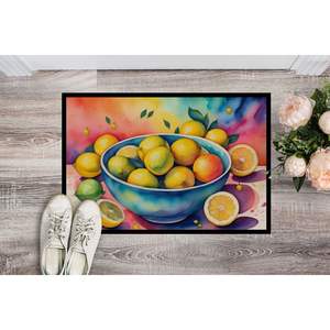 Colorful Lemons Non-Slip Indoor/Outdoor <b>Doormat</b> Washable Low Pile 24H X 36W for Entryway or Front Door - Product Image 2