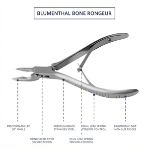 Dental Bone Rongeur 30 Degree 6 Inch Surgical Tool Manual CE Certified Class I <b>Instrument</b> - Product Image 3