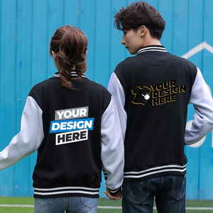 Chaquetas de Béisbol Varsity Personalizadas al por Mayor para Hombre, con Cuello Mandarín, Bordado, de Poliéster/Algodón, para Invierno, con Diseño de Oso Teddy en la Parte Delantera - Product Image 4
