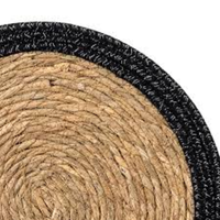 Set de dessous-de-plat en jute et herbe de mer, faits à la main, écologiques, durables, motif personnalisé, fibres naturelles, décoration de table à manger