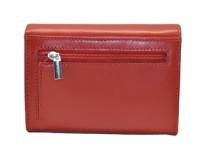 Red Leather Zipper Wallet Minimalist Design Durable Unisex <b>Coin</b> <b>Purse</b> for Daily Use - Product Image 5