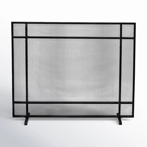 Protector de Chimenea Metálico Contemporáneo de Marco Delgado, Malla Protectora Resistente al Calor y Chispas para Chimeneas Independientes - Product Image 5