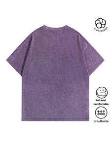 เสื้อยืดผู้ชายสไตล์เรโทรฟอกสีแบบลำลอง สไตล์สตรีท คอกลม ใส่ได้ทุกวัน แฟชั่นเสื้อยืดสำหรับวัยรุ่นชายและวัยหนุ่ม - Product Image 3