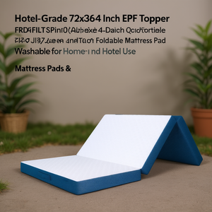 Surmatelas EPF de qualité hôtelière 72x36x4 pouces, confortable, pliable, pour lit Queen et simple, lavable, pour usage domestique et hôtelier - Product Image 3