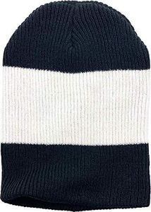 Bonnet en tricot color block avec bord côtelé contrastant, style décontracté - Product Image 2