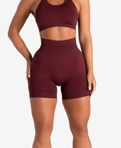 Conjunto de Yoga de 2 Piezas para Mujer, de la Mejor Calidad, Cintura Alta, Sin Costuras, Top Deportivo con Tirantes, Transpirable, Spandex, Poliéster, Diseño Liso - Product Image 4