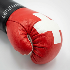 Guantes de boxeo con bandera de Suiza, guantes de entrenamiento con cordones de cuero PU, guantes de lucha duraderos para todas las estaciones para adultos, para MMA y Kickboxing - Product Image 4